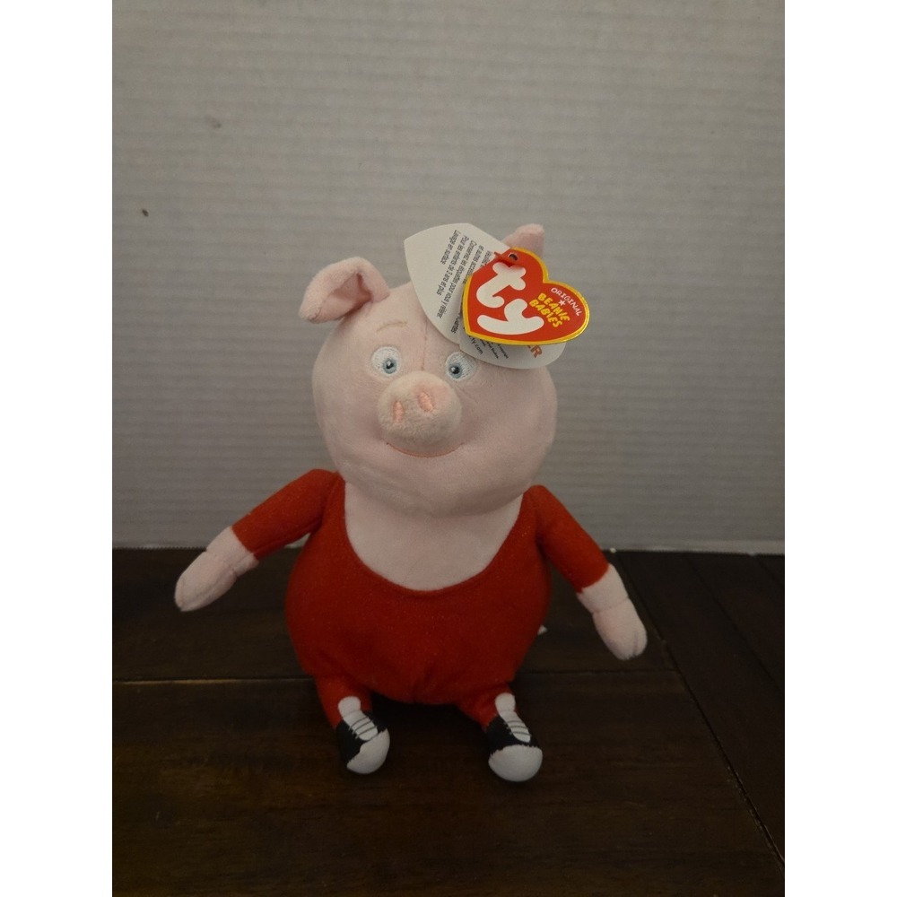 Gunter Sing! Animation Movie Original TY Beanie Babies‎ Plush Doll Toy With Tag
